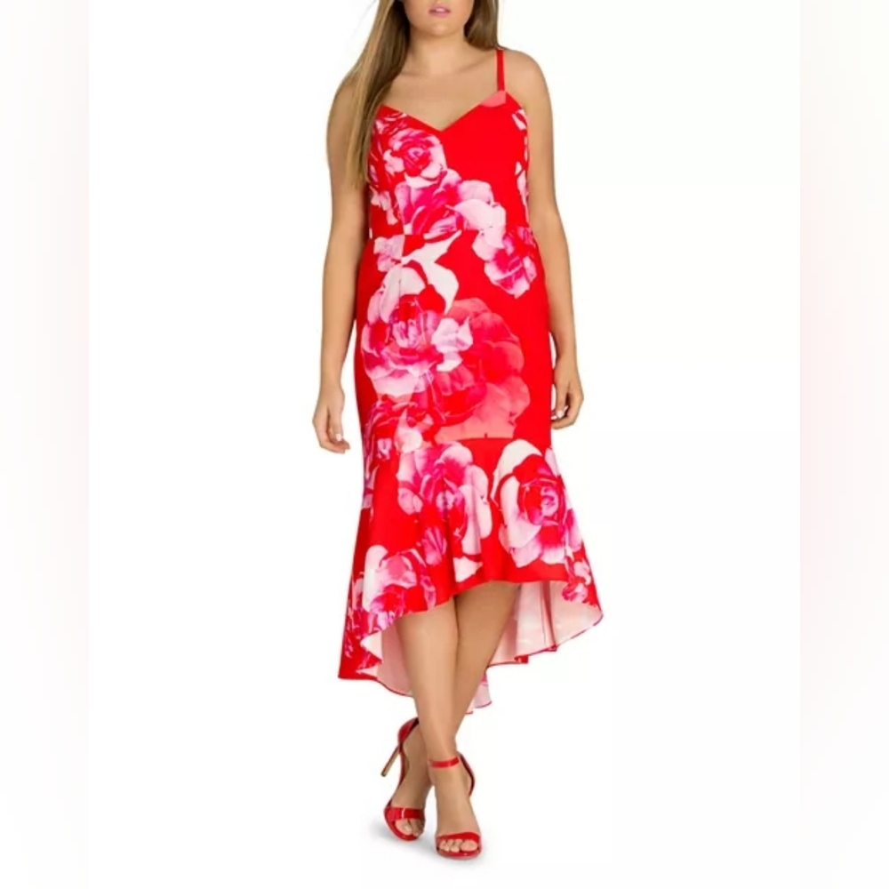 City Chic Tango Floral High Low Dress